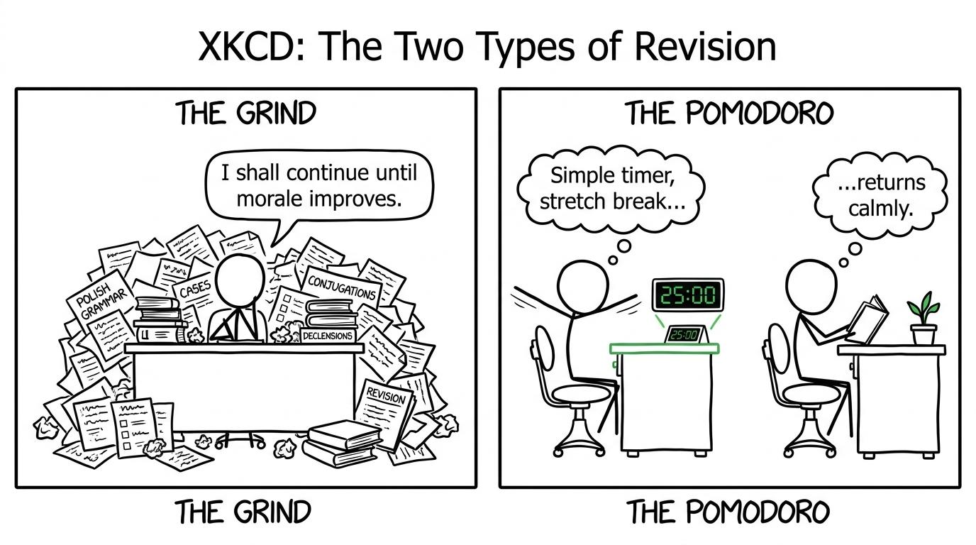 Two revision desks taking very different approaches to fatigue