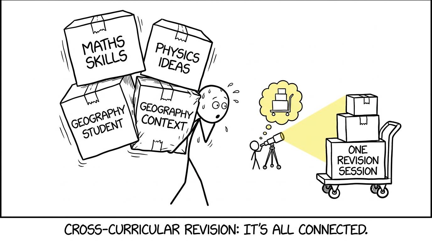 Astronomy combining maths, physics and geography into one revision trolley