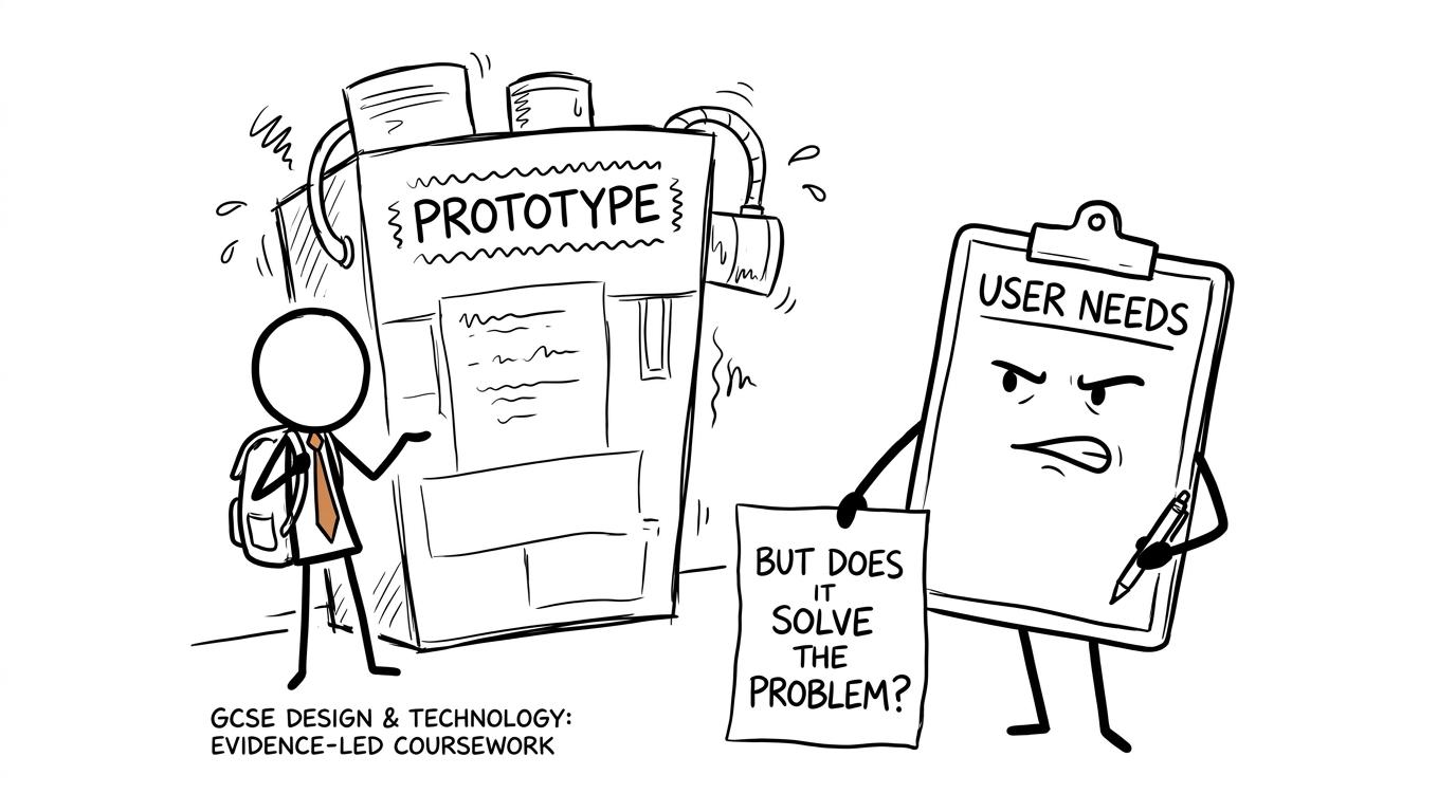 A beautiful prototype nervously facing the question of whether it meets user needs