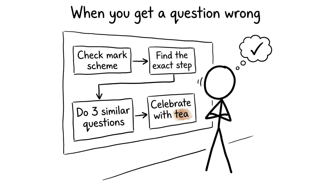Flowchart for fixing mistakes