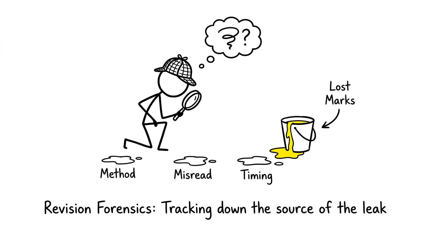 A student detective traces lost marks to method, misreading and timing