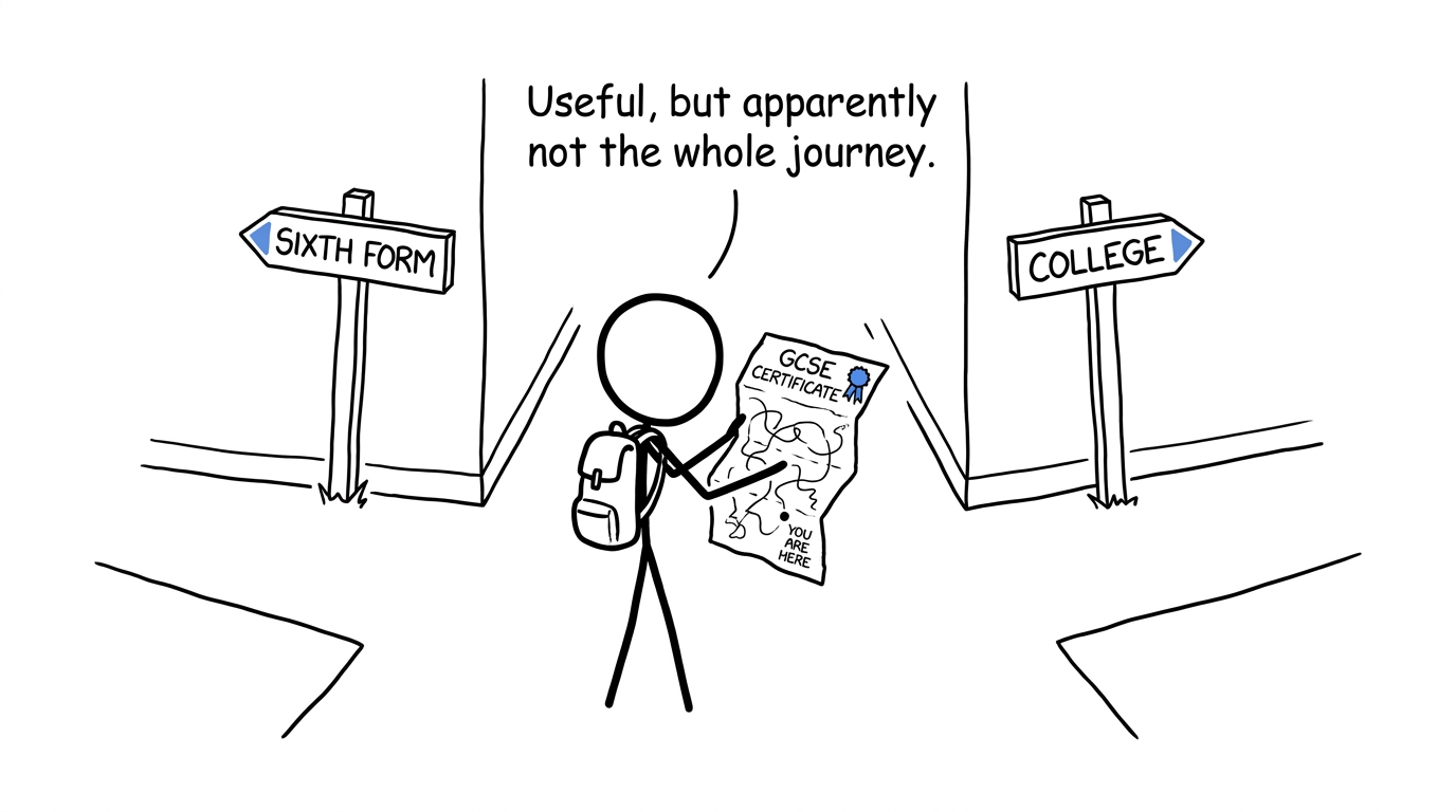 A student discovers that a GCSE grade is useful but not the whole post-16 journey