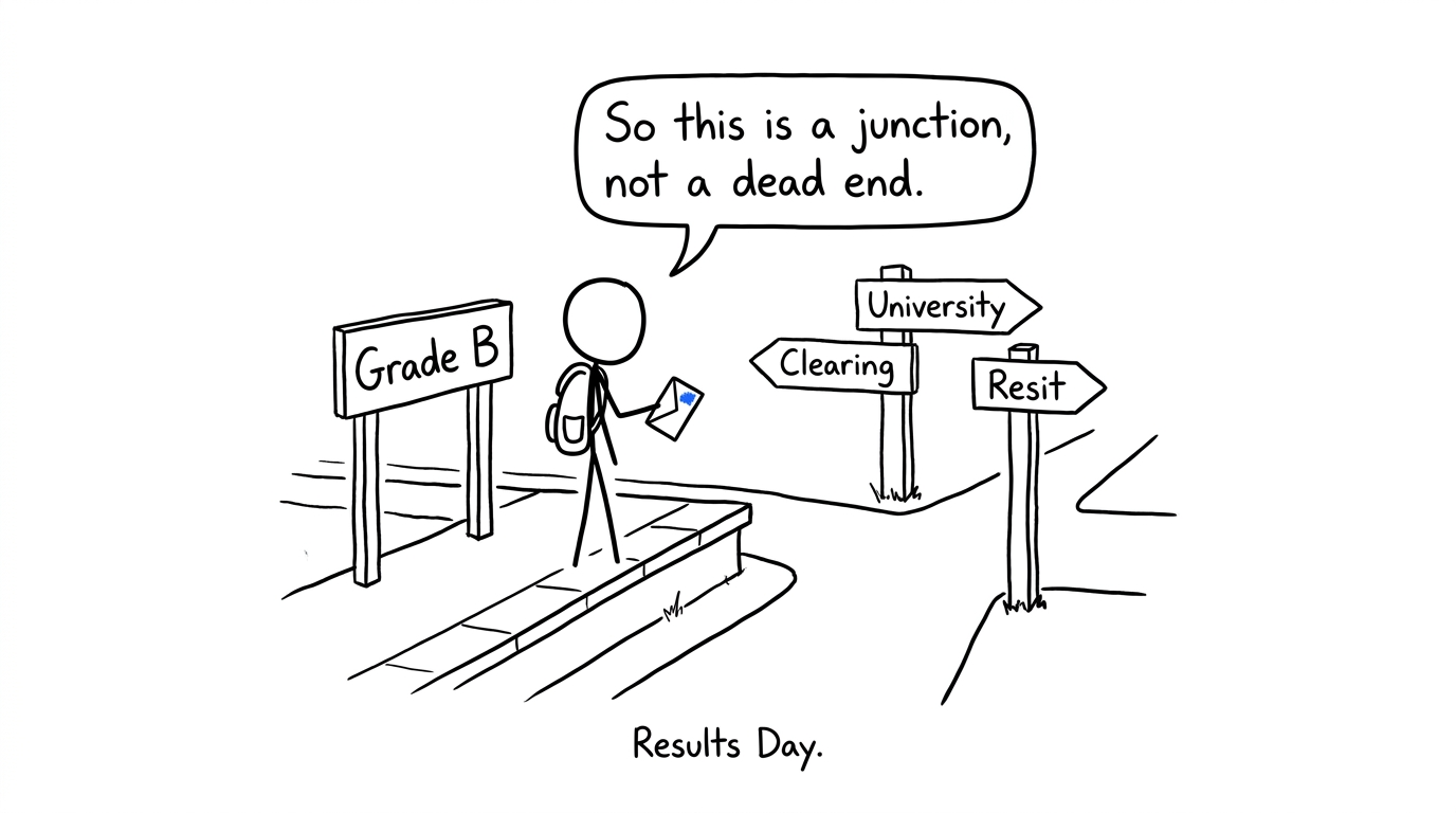 A student discovers that Grade B is a junction rather than a dead end