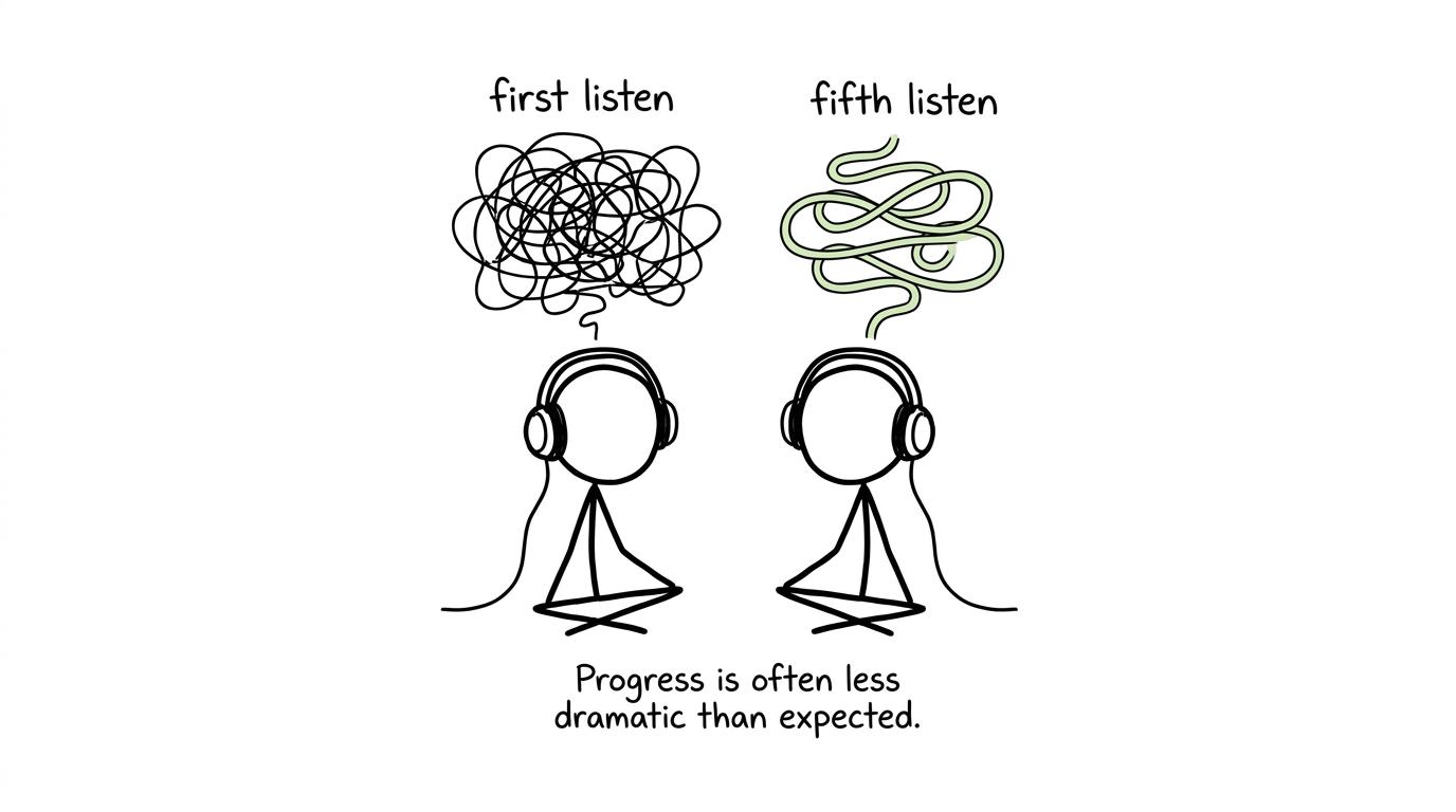 Repeated listening slowly turns confusion into something more manageable