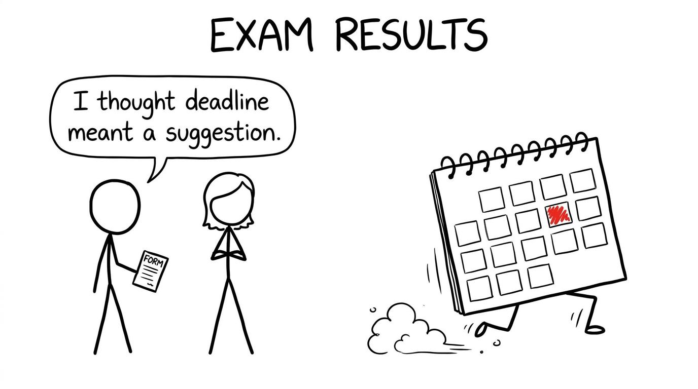A results deadline makes a rapid escape