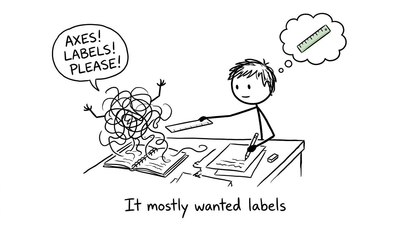 A badly behaved graph discovers that it mostly needed labels and a ruler
