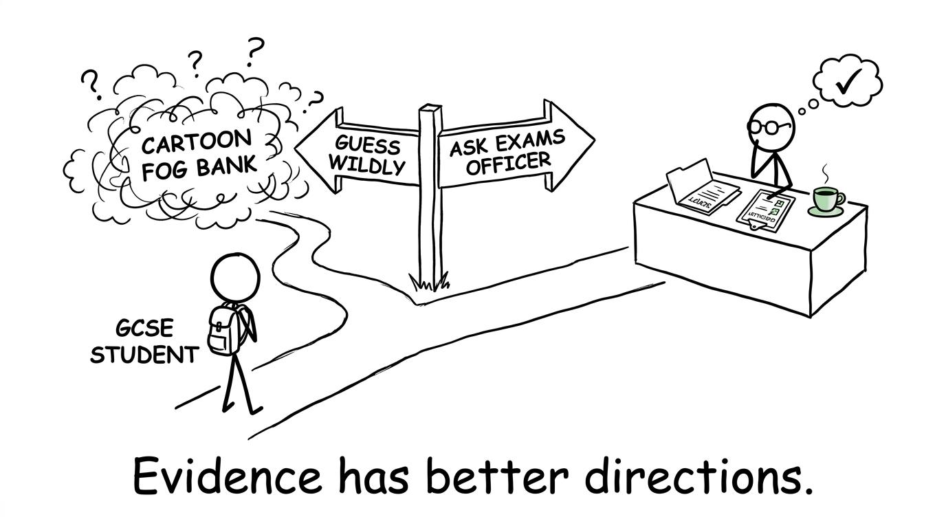 A student chooses evidence over guessing on results day