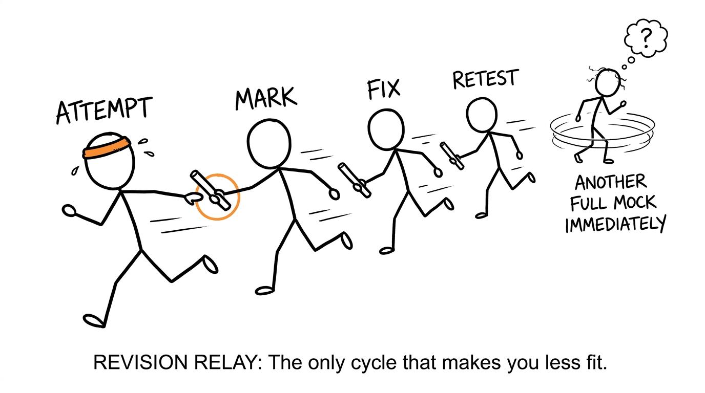 The useful revision relay of attempt, mark, fix and retest