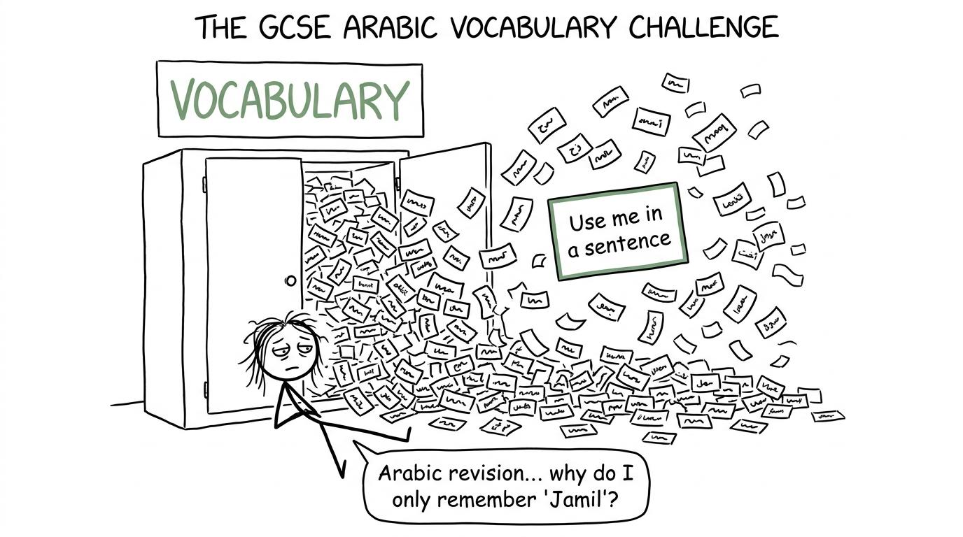 A student discovers that vocabulary works better inside sentences