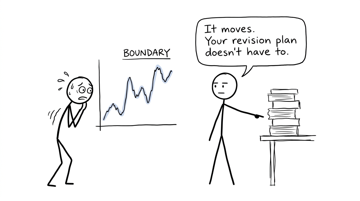 A student learns that boundaries move but a revision plan can remain steady