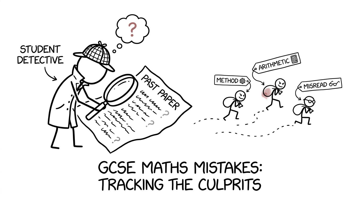A student detective identifies whether a lost mark came from method, arithmetic or misreading