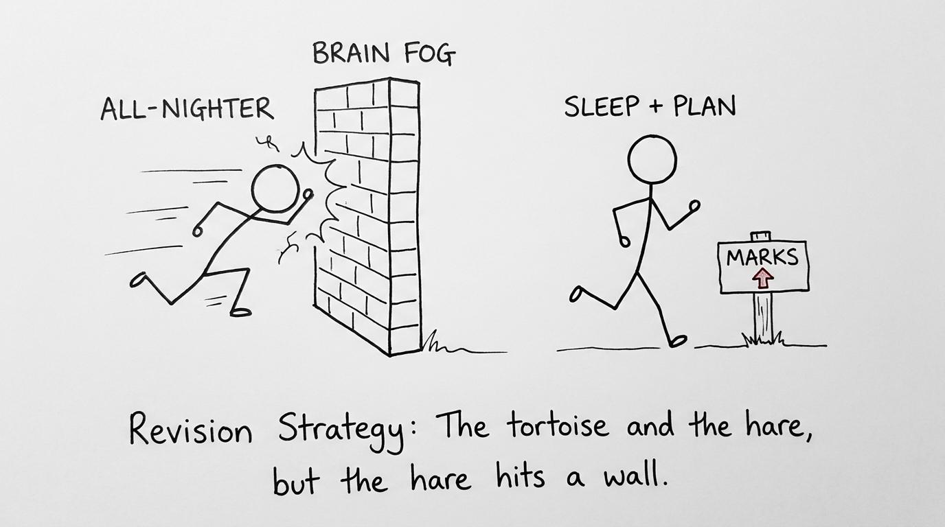 All-nighter sprinting into brain fog wall