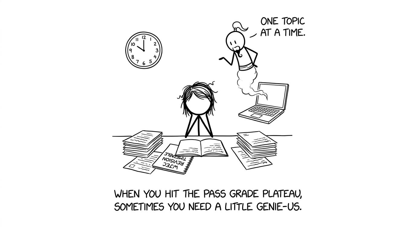 A student meets the revision genie