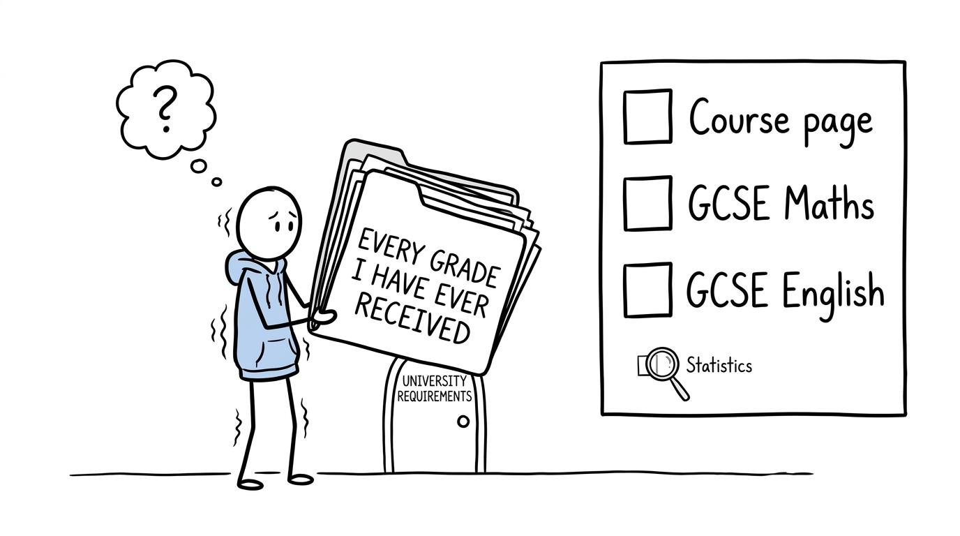 A student wondering whether every GCSE grade is inspected at university