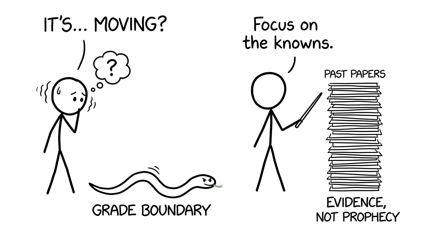 A biology student discovers that grade boundaries are evidence rather than prophecy