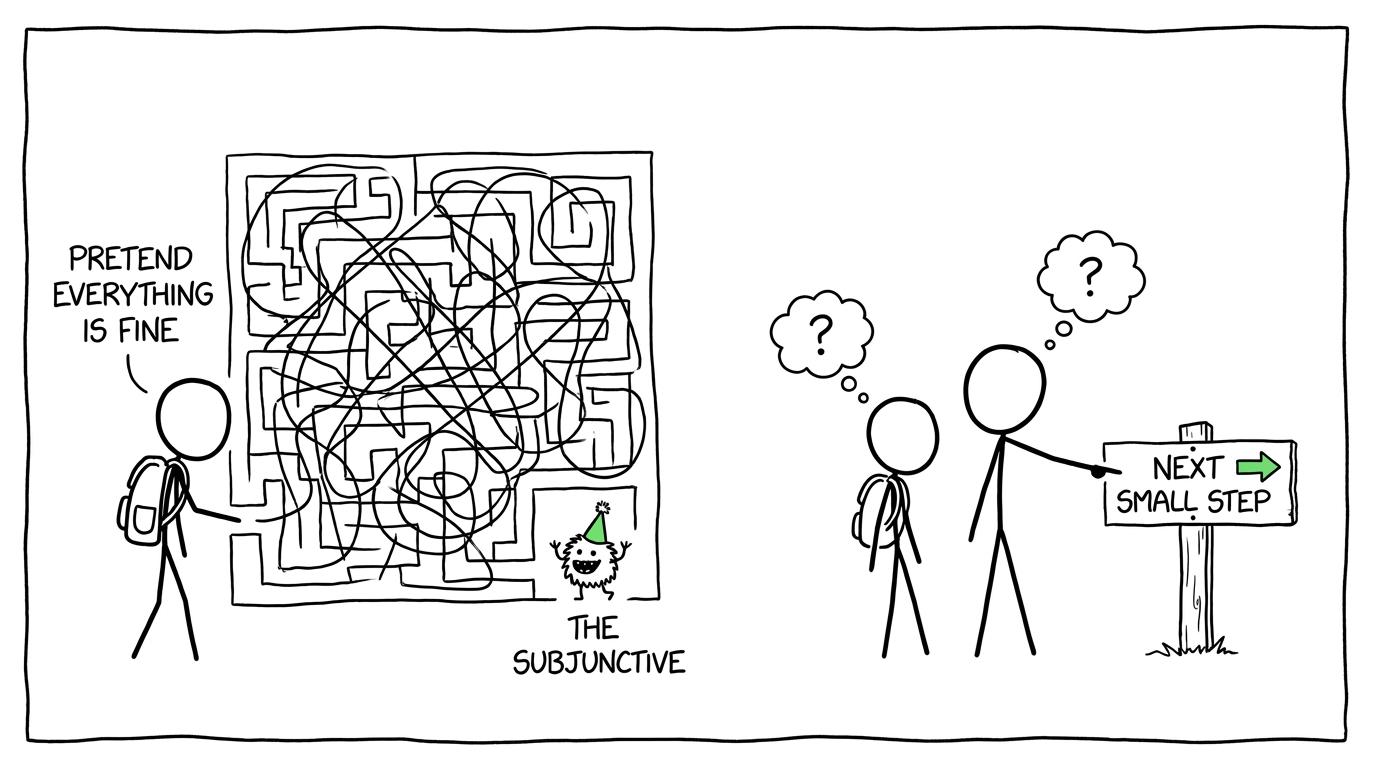 A clear next step looks less frightening than the maze of pretending everything is fine