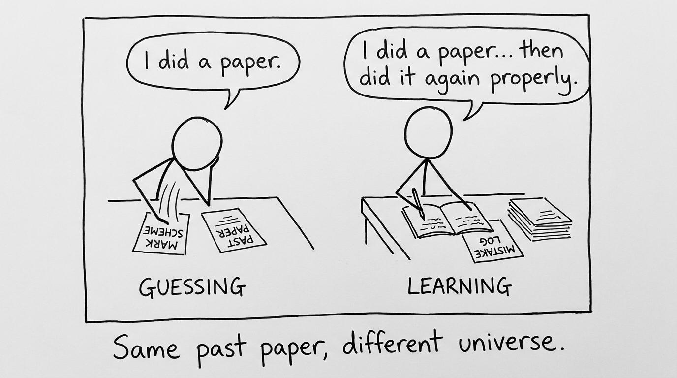 Same past paper, different universe