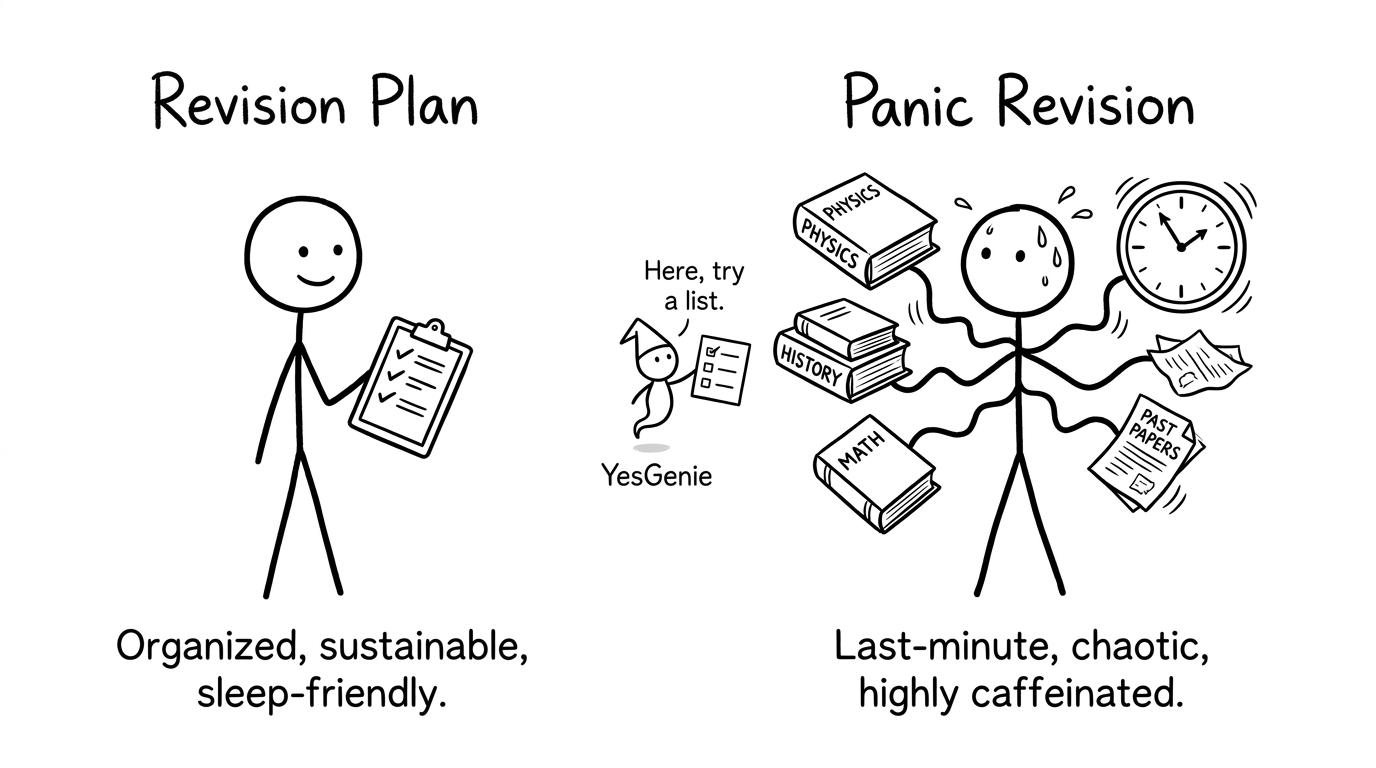 Revision plan vs panic revision