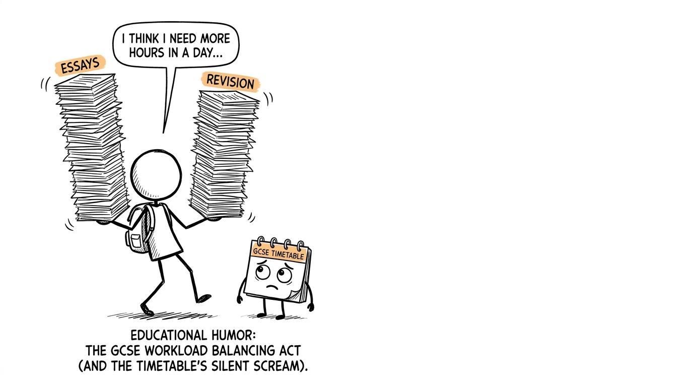 A student balancing essay practice and the rest of GCSE revision