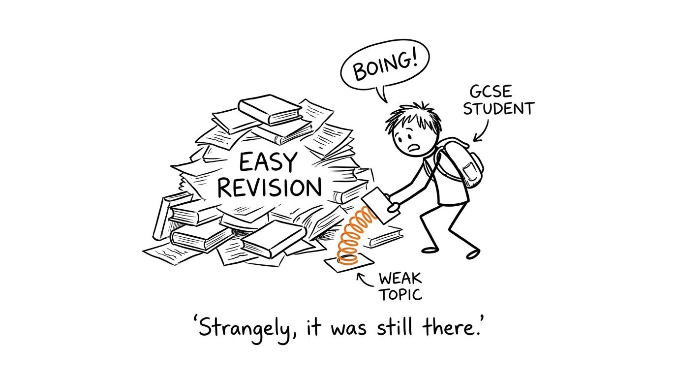 A weak topic refuses to stay hidden beneath easy revision
