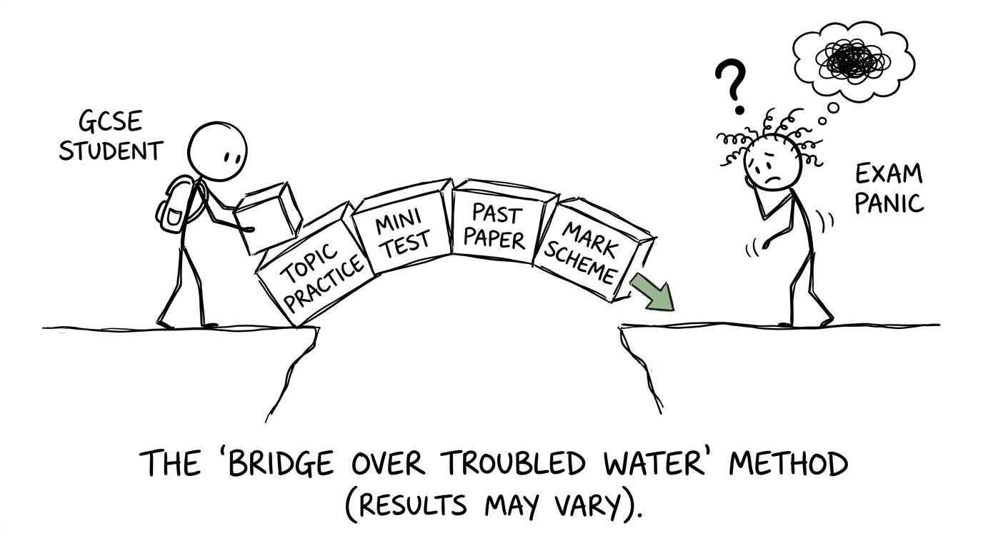 A revision bridge keeps exam panic safely on the other side