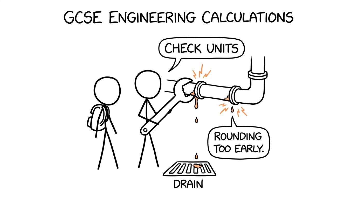 A student uses a check-units spanner to stop marks leaking away
