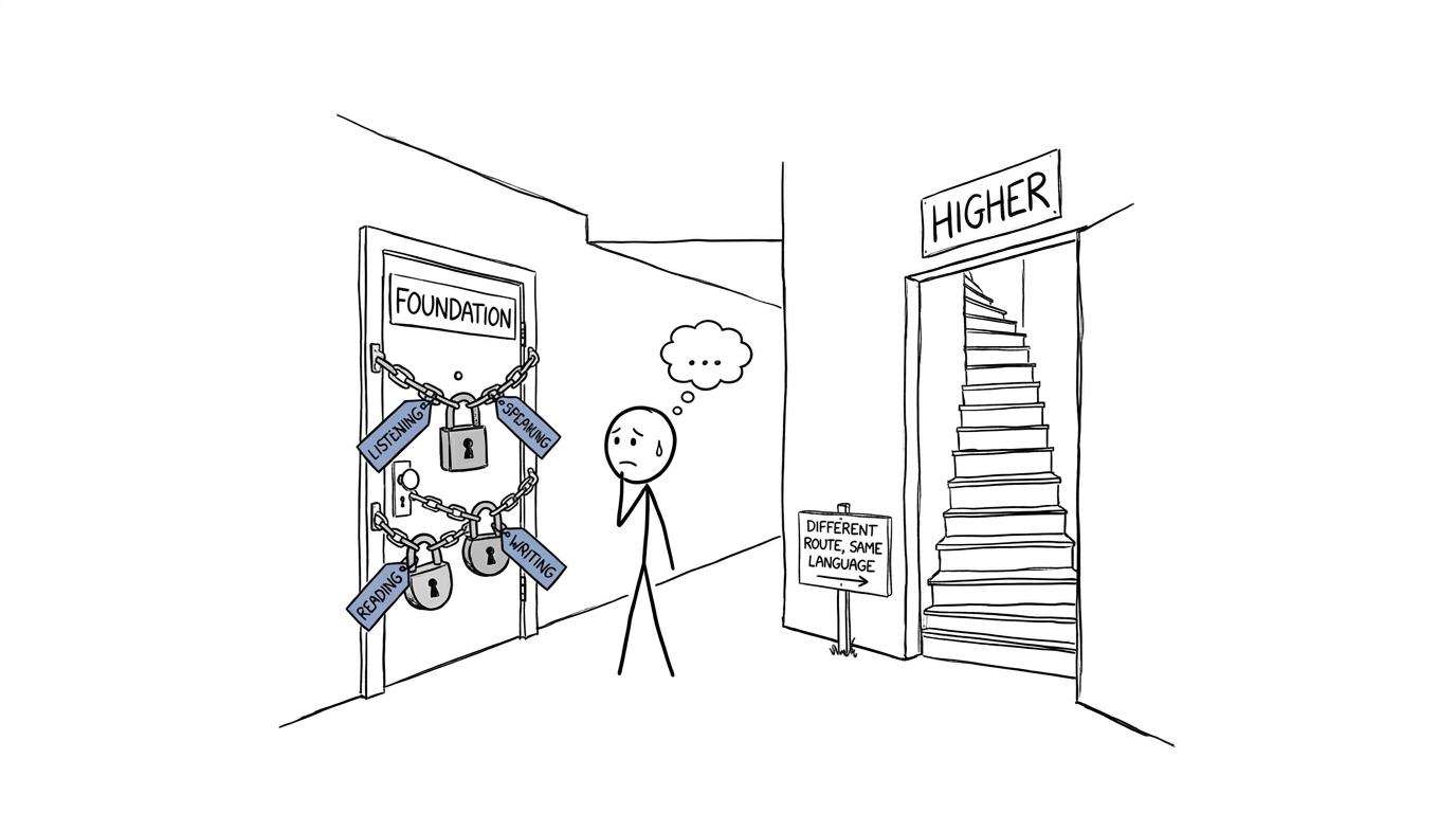 A student choosing between Foundation and Higher routes