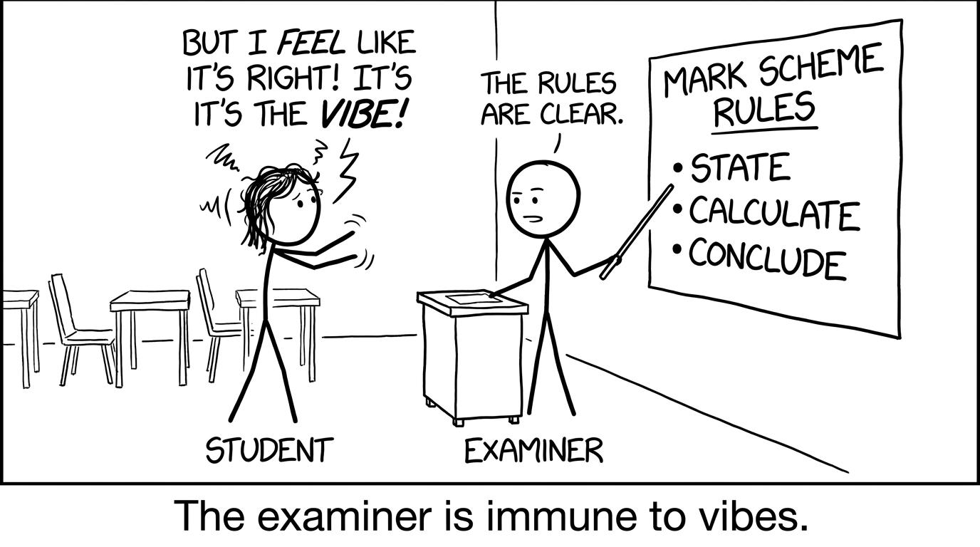 Examiner immune to vibes