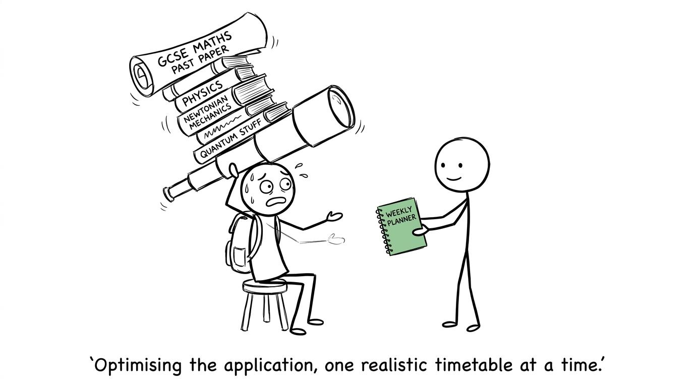 A realistic planner rescues an overloaded GCSE student