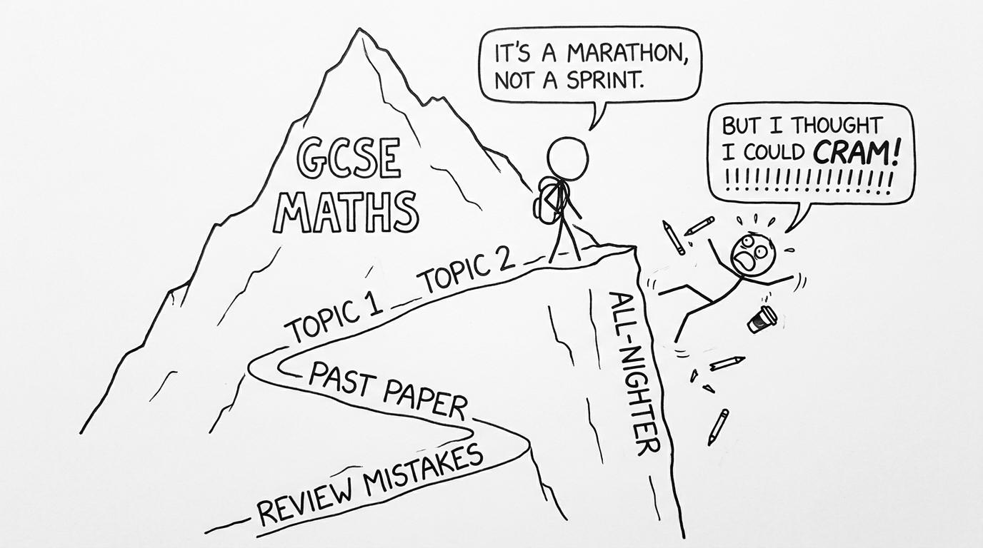 A mountain with switchbacks vs an all-nighter climb