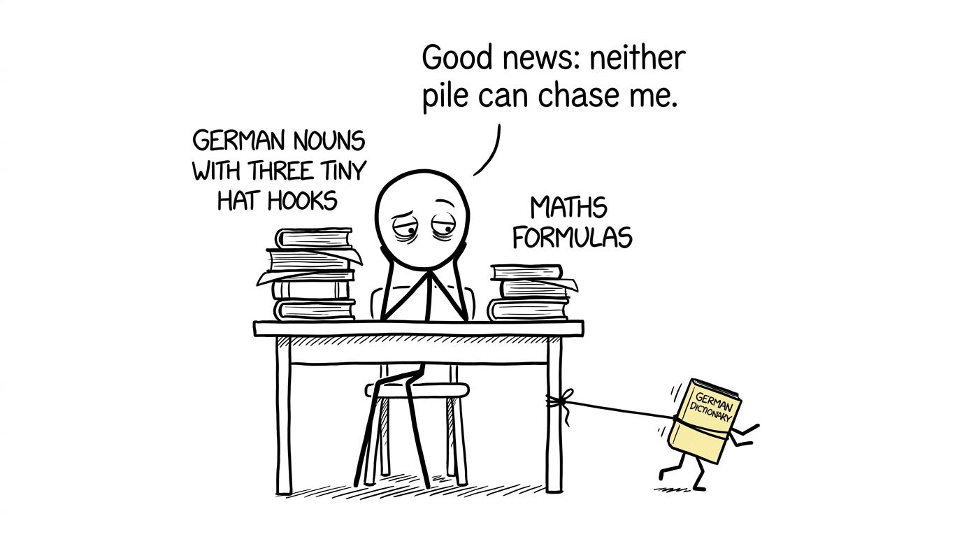A student discovers that revision piles cannot chase them