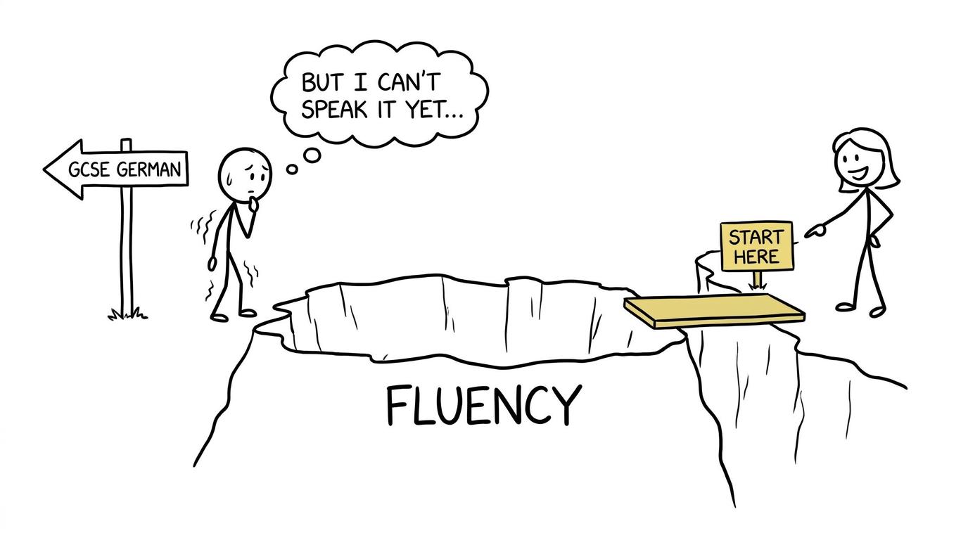 A student discovers that fluency is not a moat they must cross before beginning GCSE German