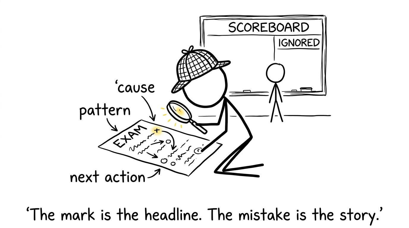 A student detective investigates the story behind a mock mark