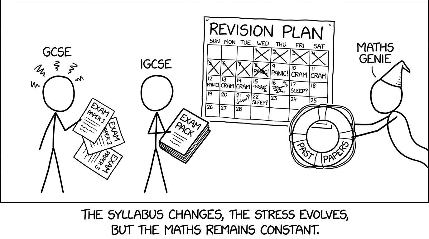 Two exams, one calendar