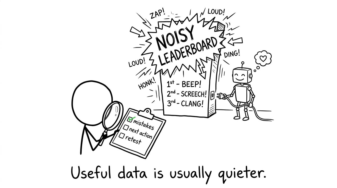 A quiet checklist defeats a large and noisy revision leaderboard