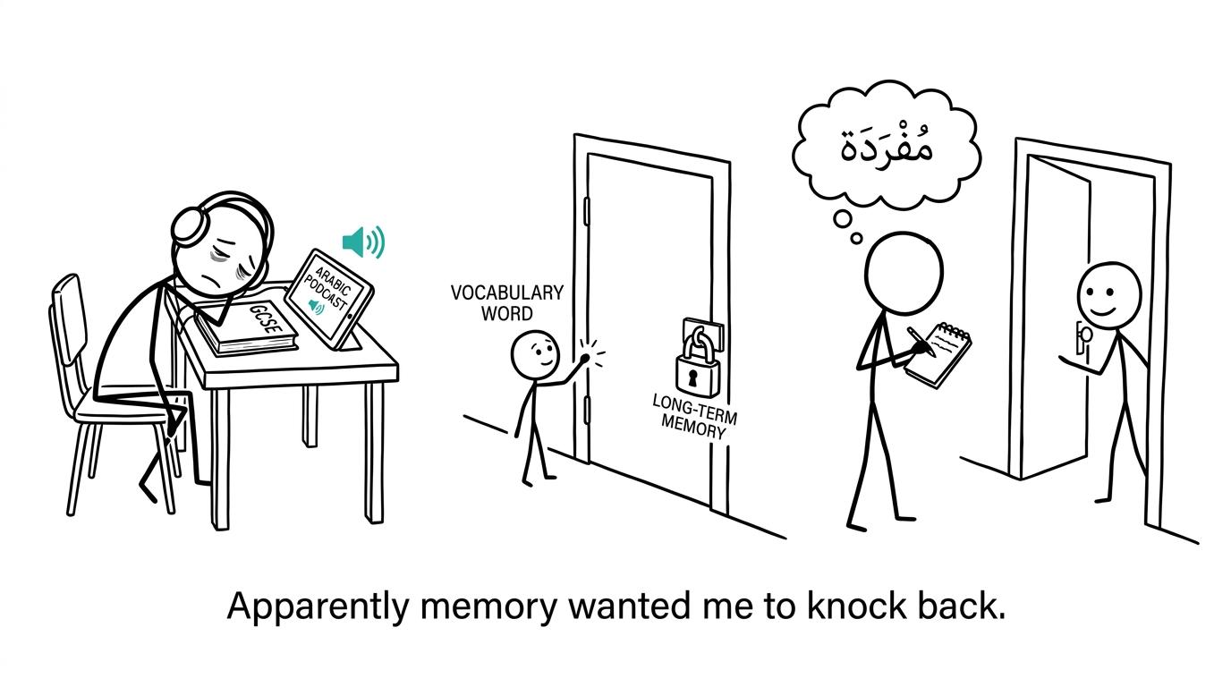 A vocabulary word knocks on the door of long-term memory