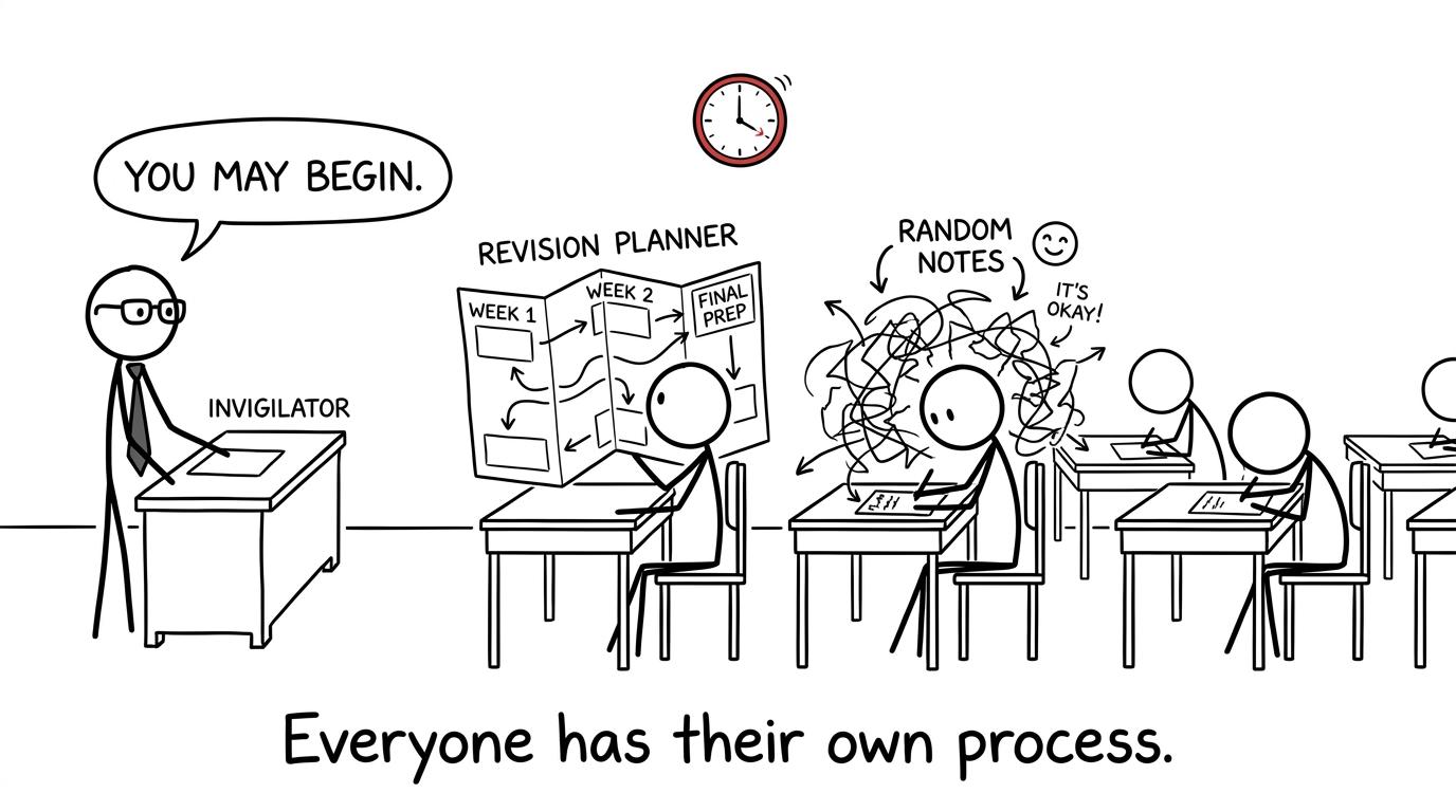 Exam hall: revision planner vs tangled notes