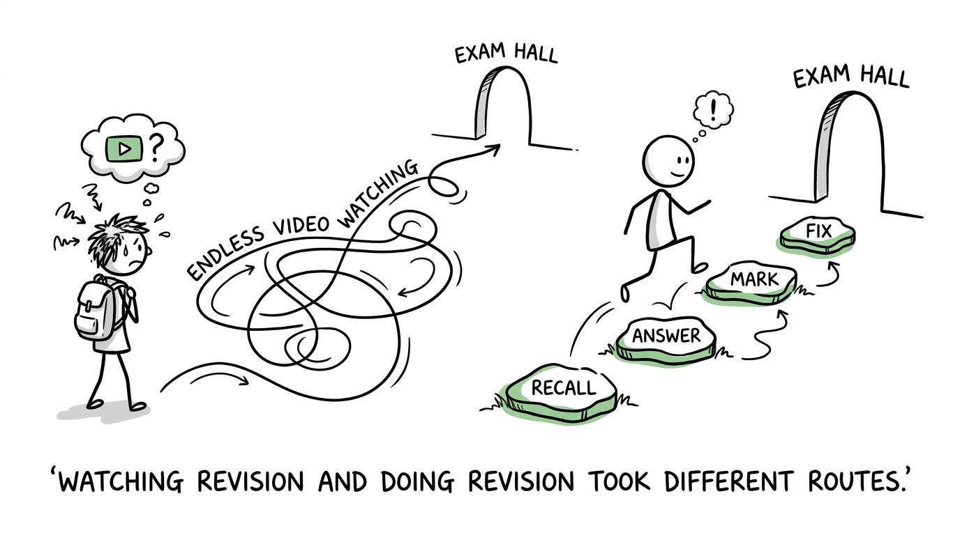 Watching revision and doing revision take very different routes