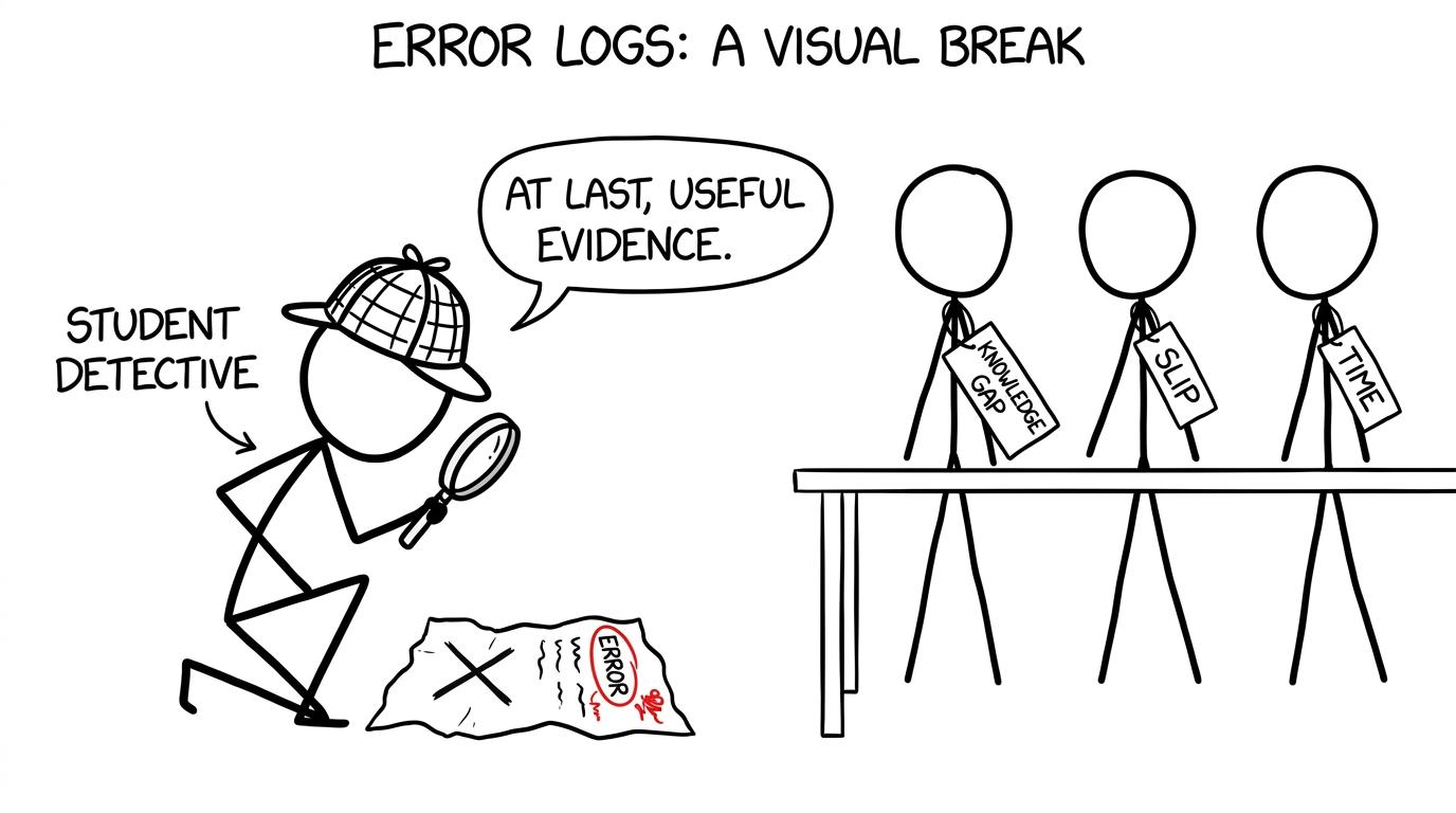 A revision detective investigating three kinds of mistakes