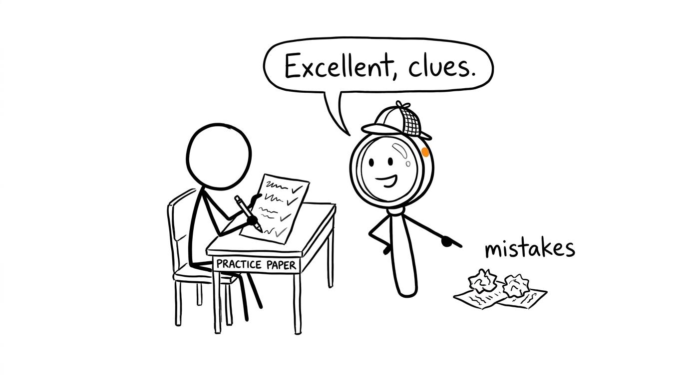 A revision detective treats mistakes as useful clues