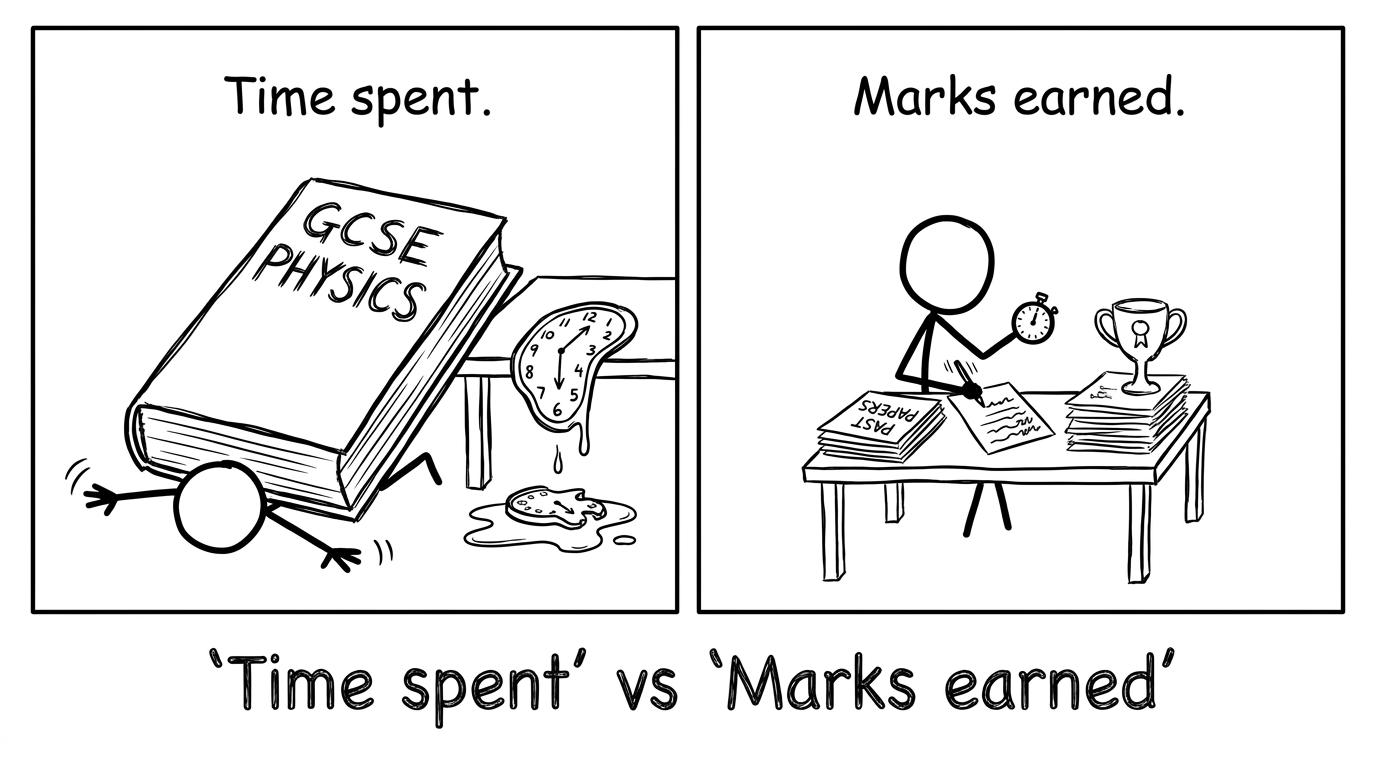 Reading vs doing past-paper questions