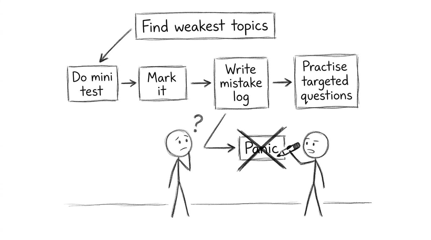 Flowchart with panic crossed out