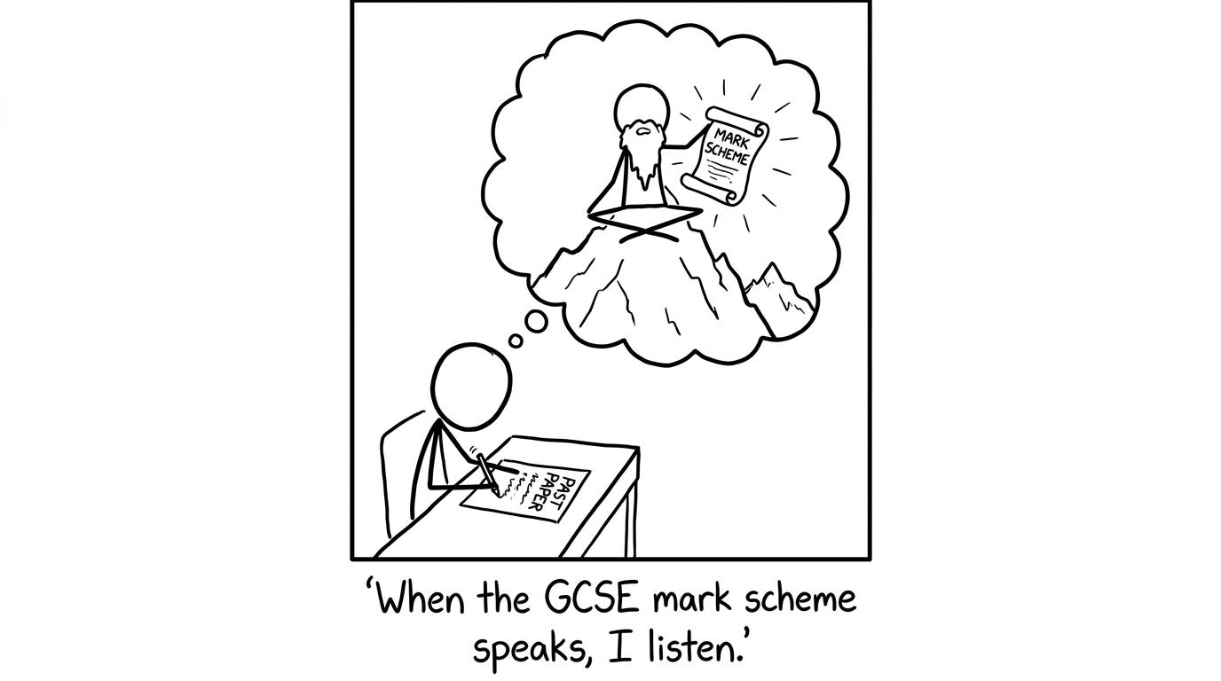 Mark scheme as wise oracle on a mountain