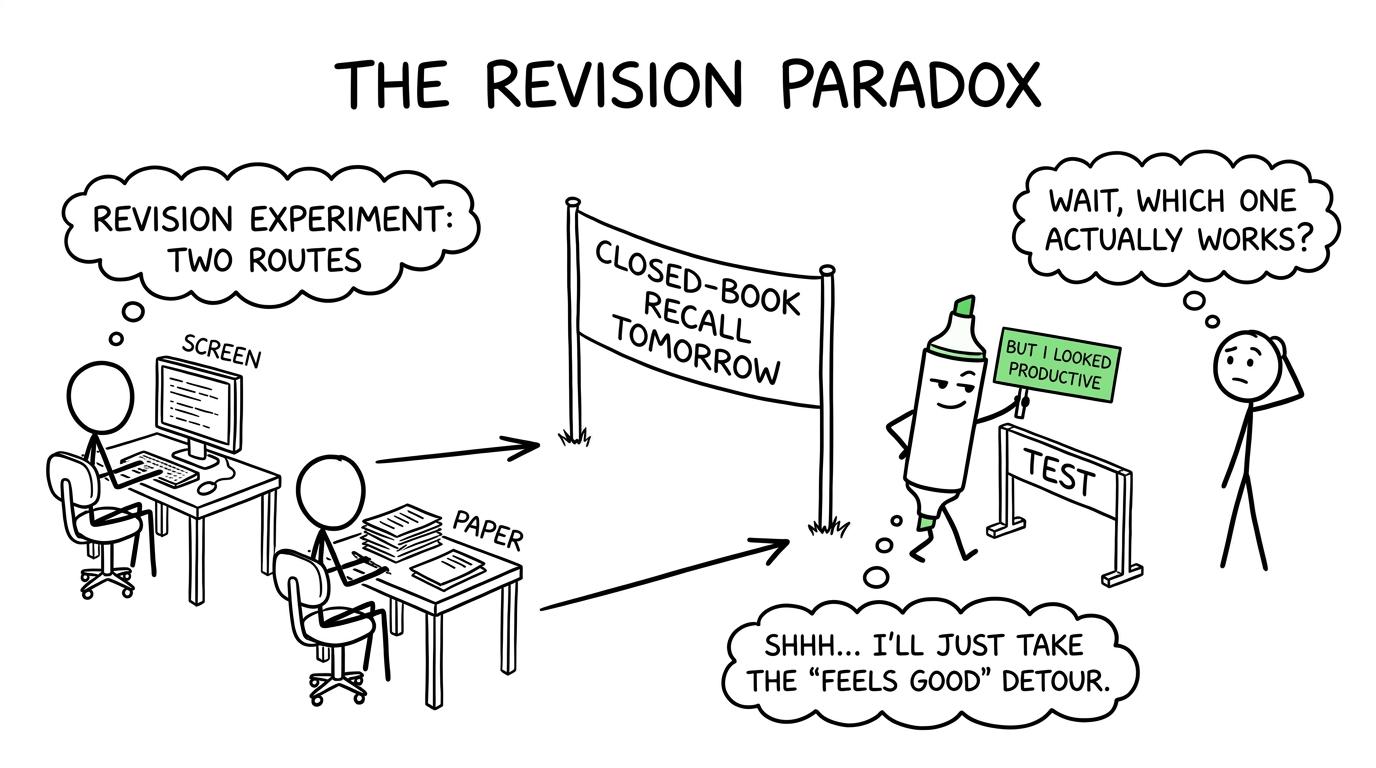 A highlighter attempts to avoid a closed-book recall test