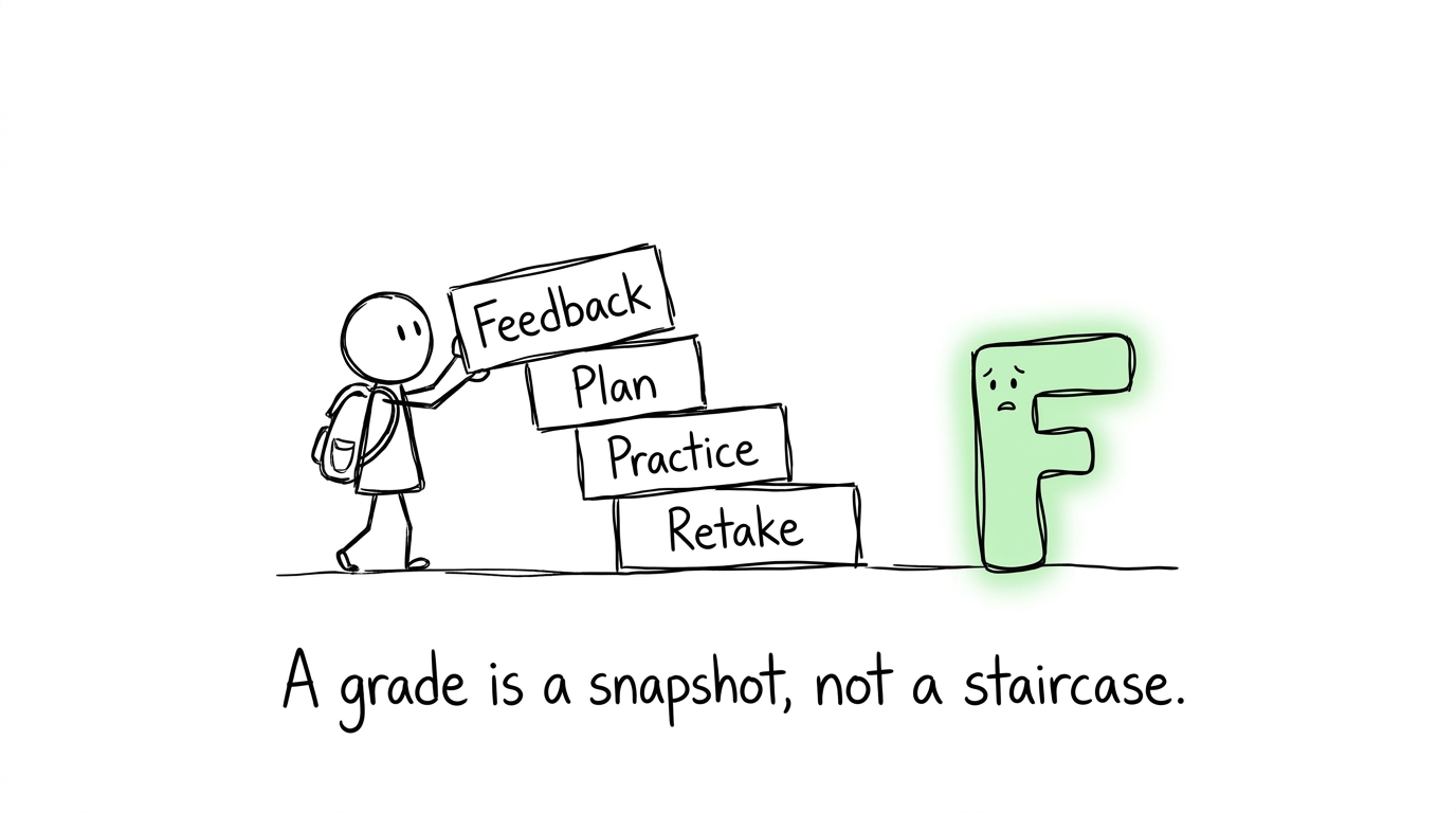 A student building a stronger route from feedback, planning and practice
