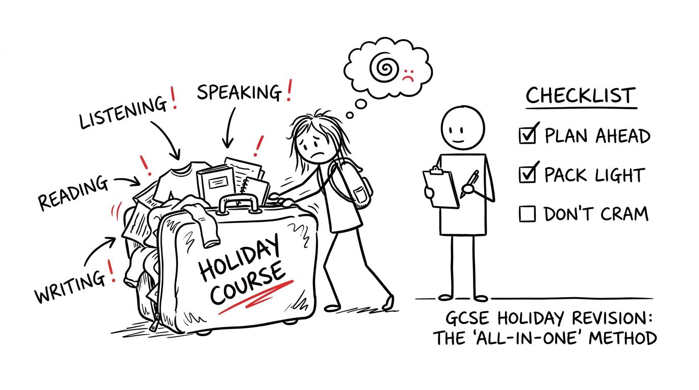 A student trying to pack every German skill into one holiday course