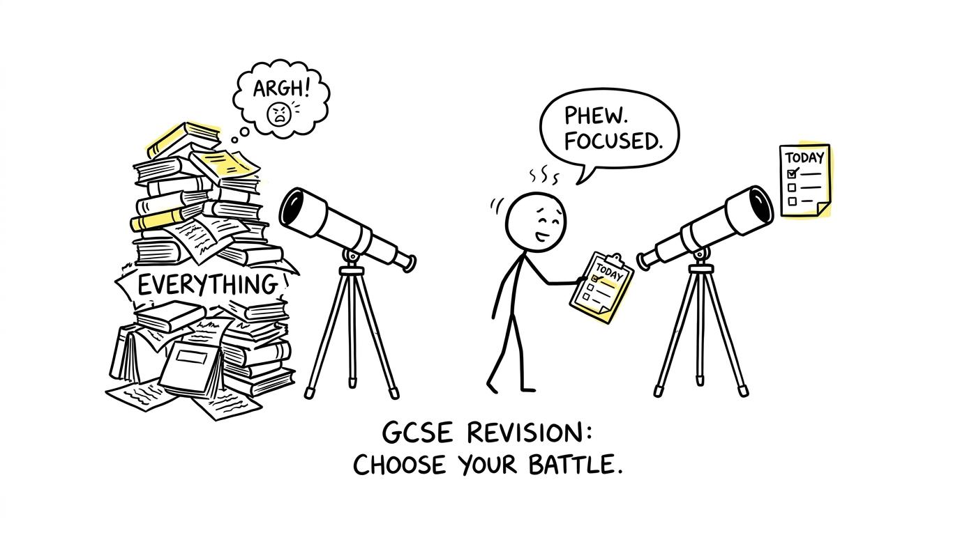 A student chooses one clear revision target instead of everything