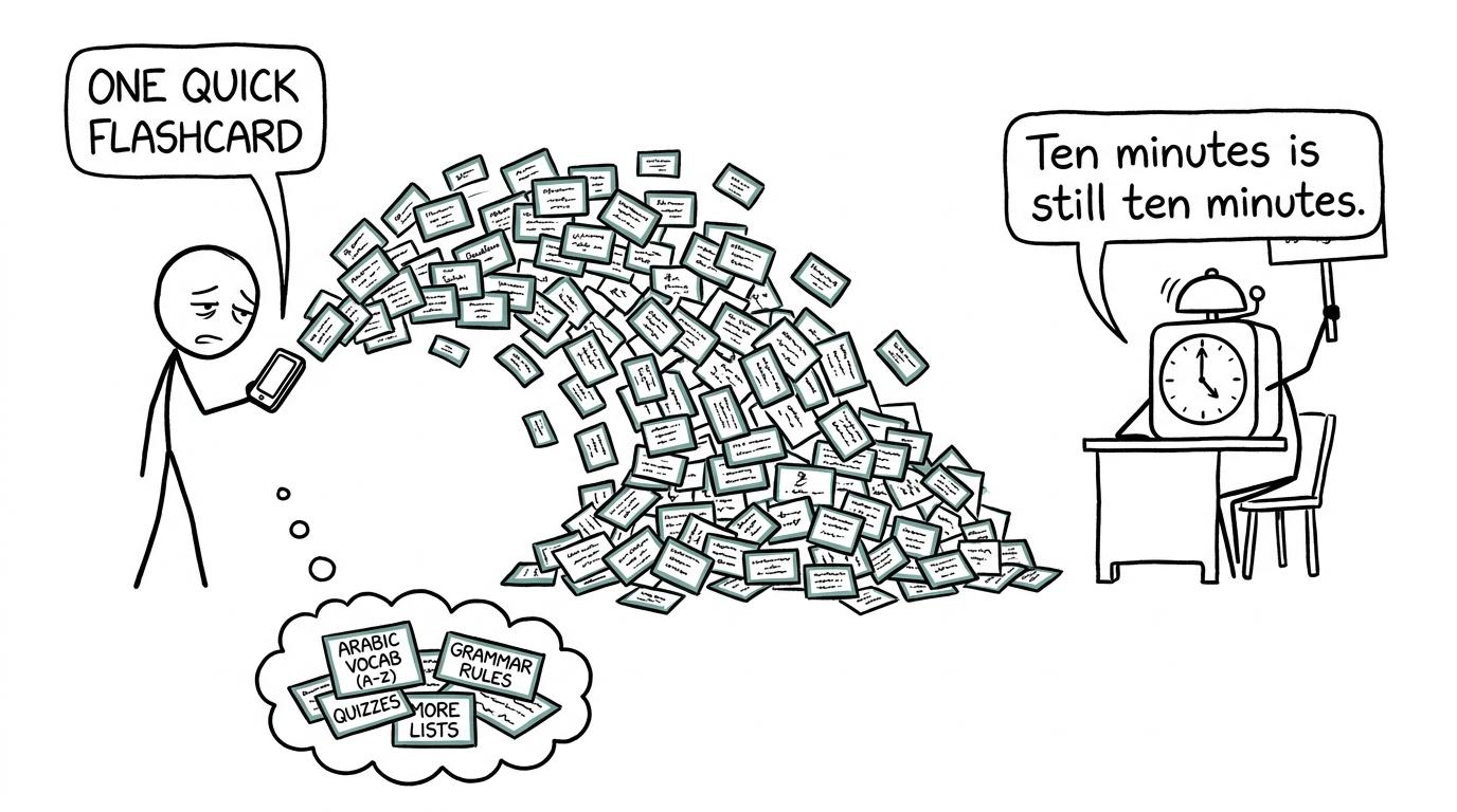 A student discovers that one quick flashcard can become an avalanche