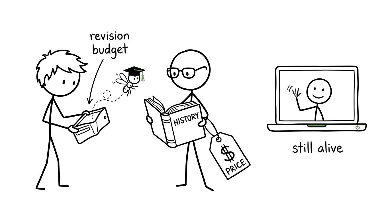 A student's revision budget survives an encounter with private tutoring