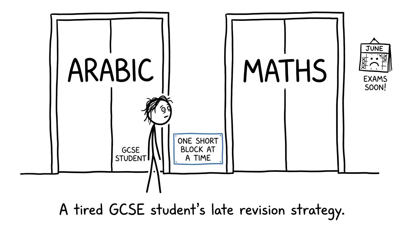 A student discovers that two intimidating GCSE subjects can be approached one short block at a time
